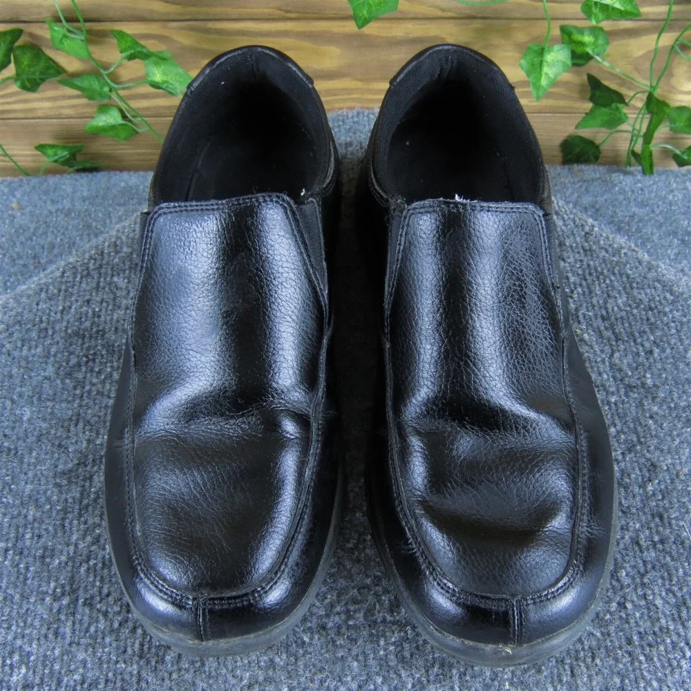 TredSafe‎ Men's Easy Slip Resist Loafer Black Leather Size 9.5 Medium  Used 2025